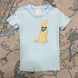 Stitchy Fish Light Blue Kids Short Sleeve Tee Size 5 100% Cotton